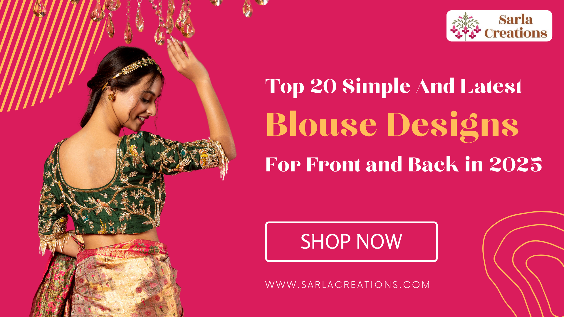 Top 20 Simple And Latest Blouse Designs For Front and Back in 2025