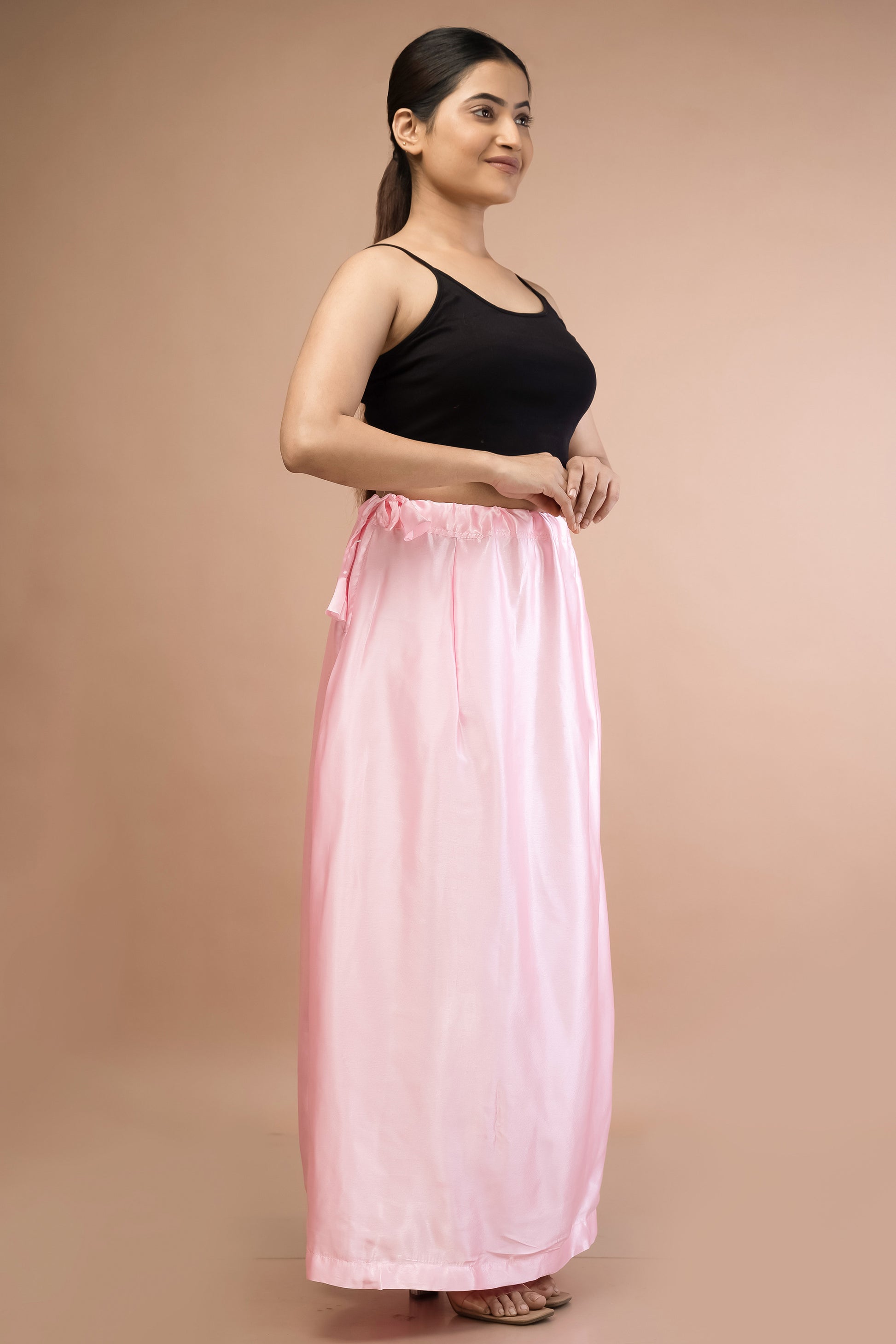 Pink Light Satin Petticoat - Sarla Creations