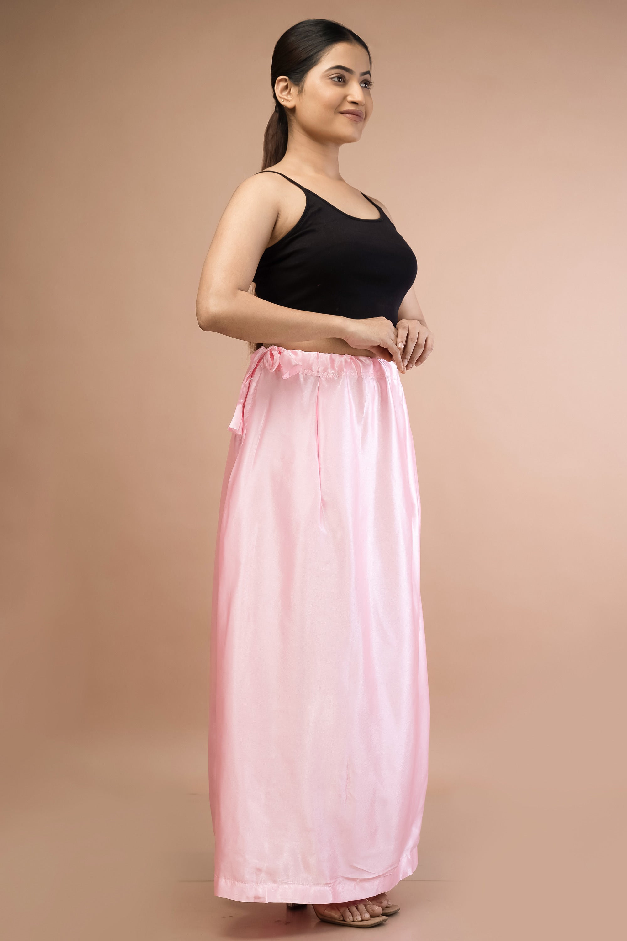 Pink Light Satin Petticoat - Sarla Creations