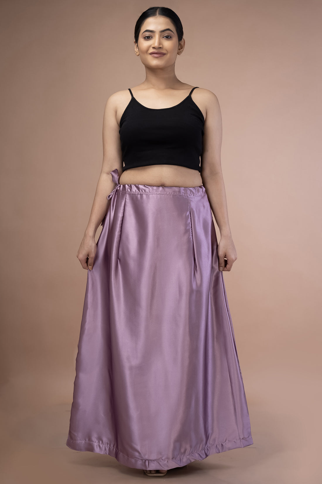 Mauve Satin Petticoat - Sarla Creations