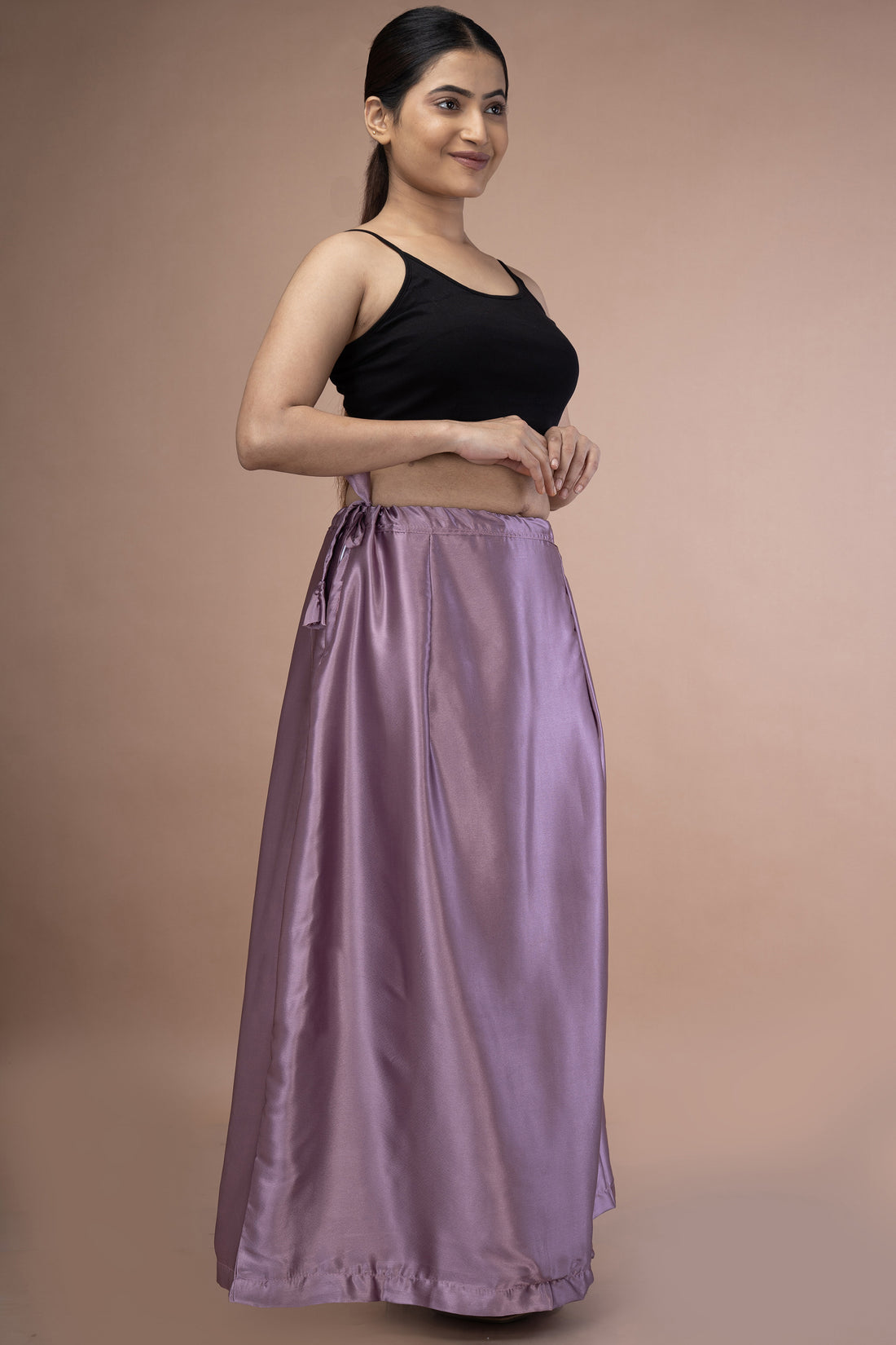 Mauve Satin Petticoat - Sarla Creations