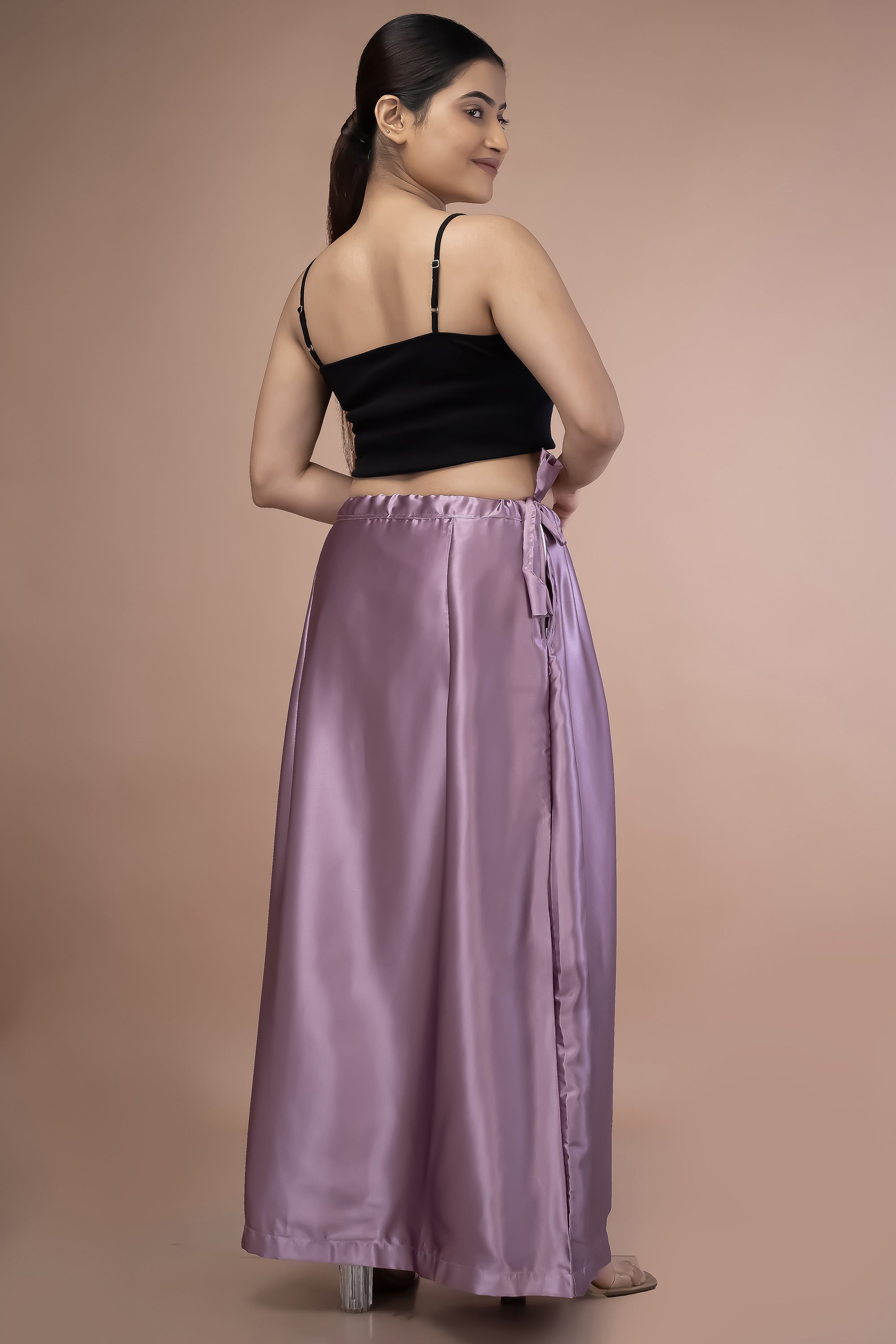 Mauve Satin Petticoat - Sarla Creations
