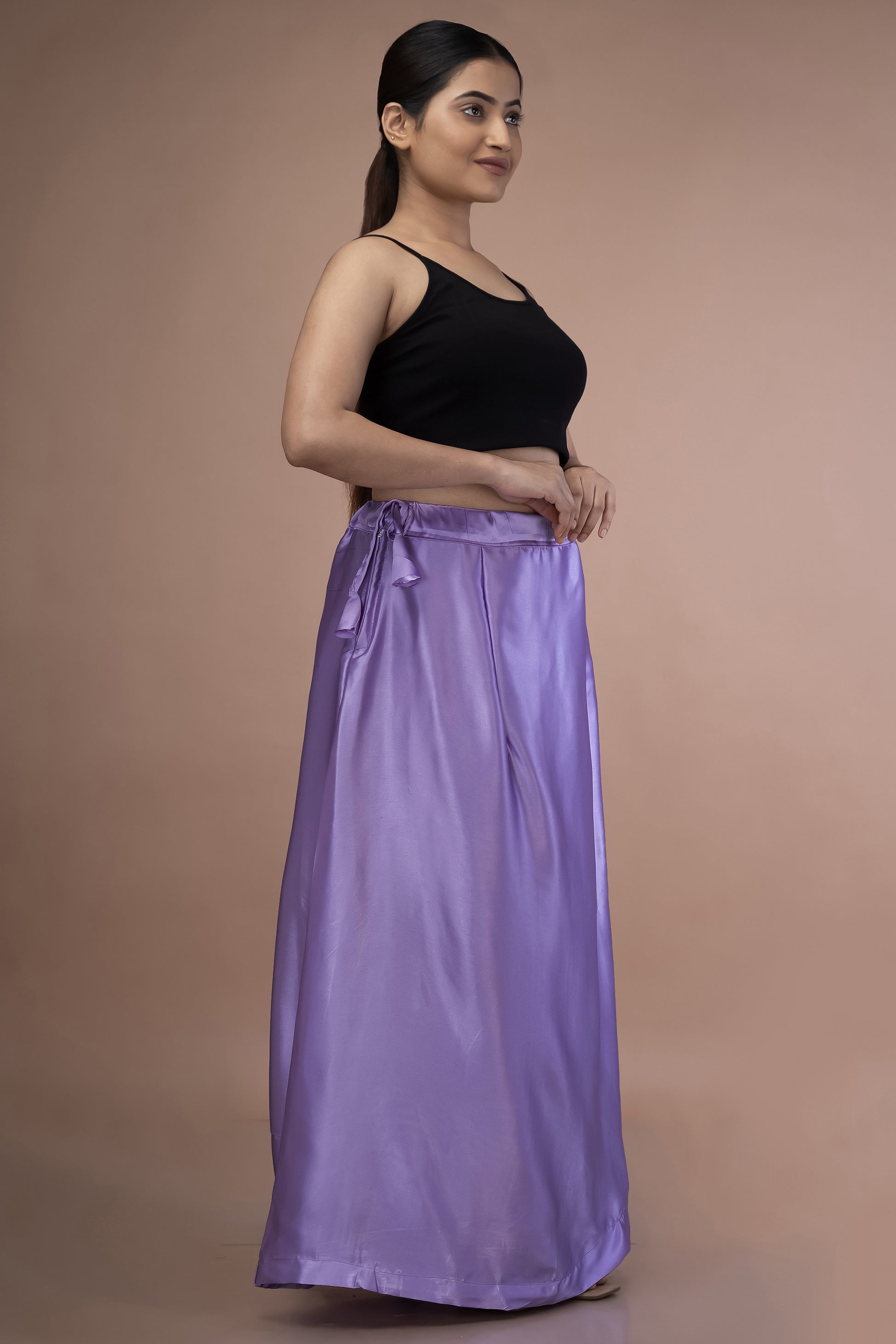 Lavender Satin Petticoat - Sarla Creations
