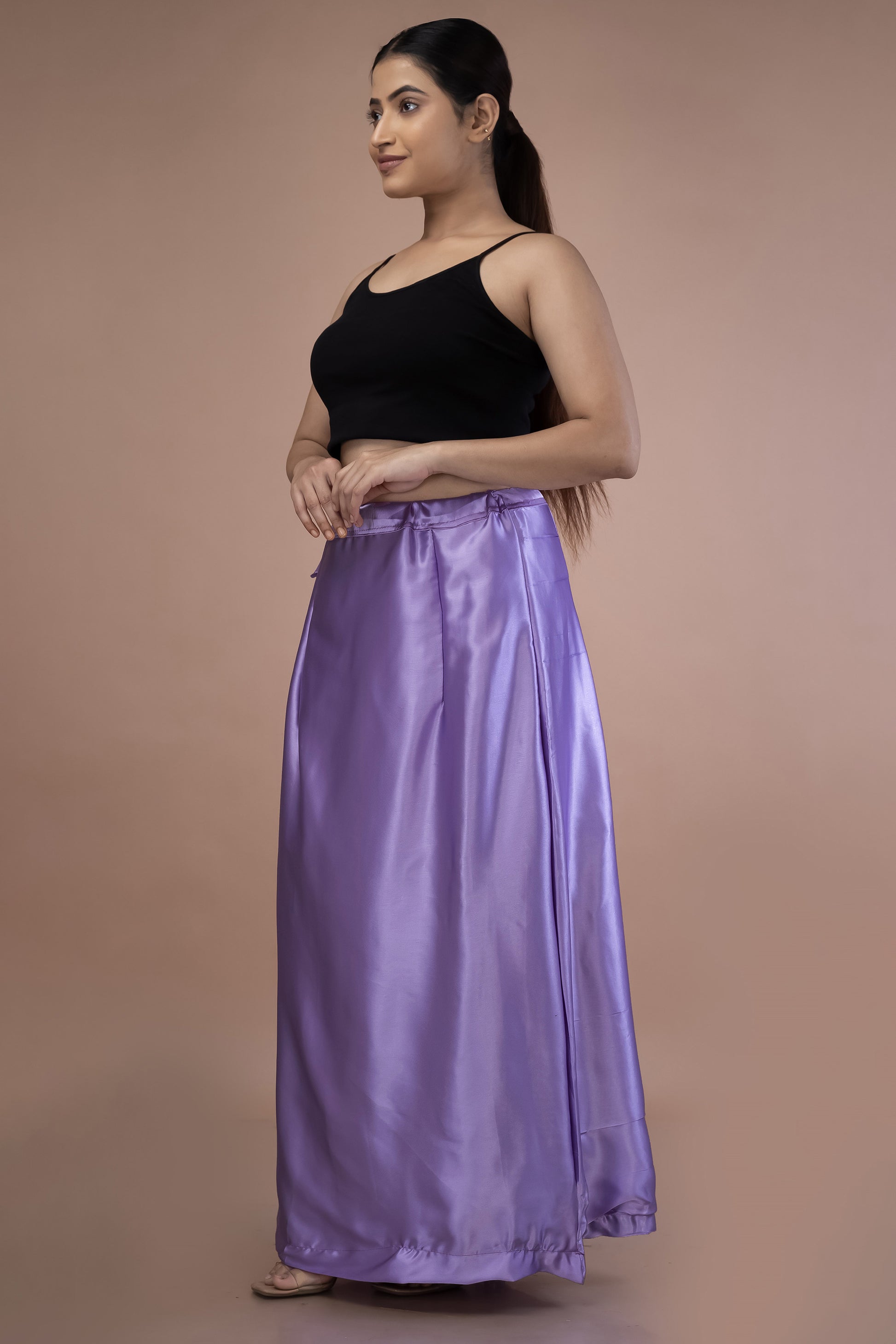 Lavender Satin Petticoat - Sarla Creations