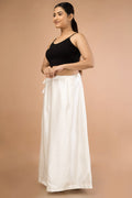 White Classic Satin Petticoat - Sarla Creations