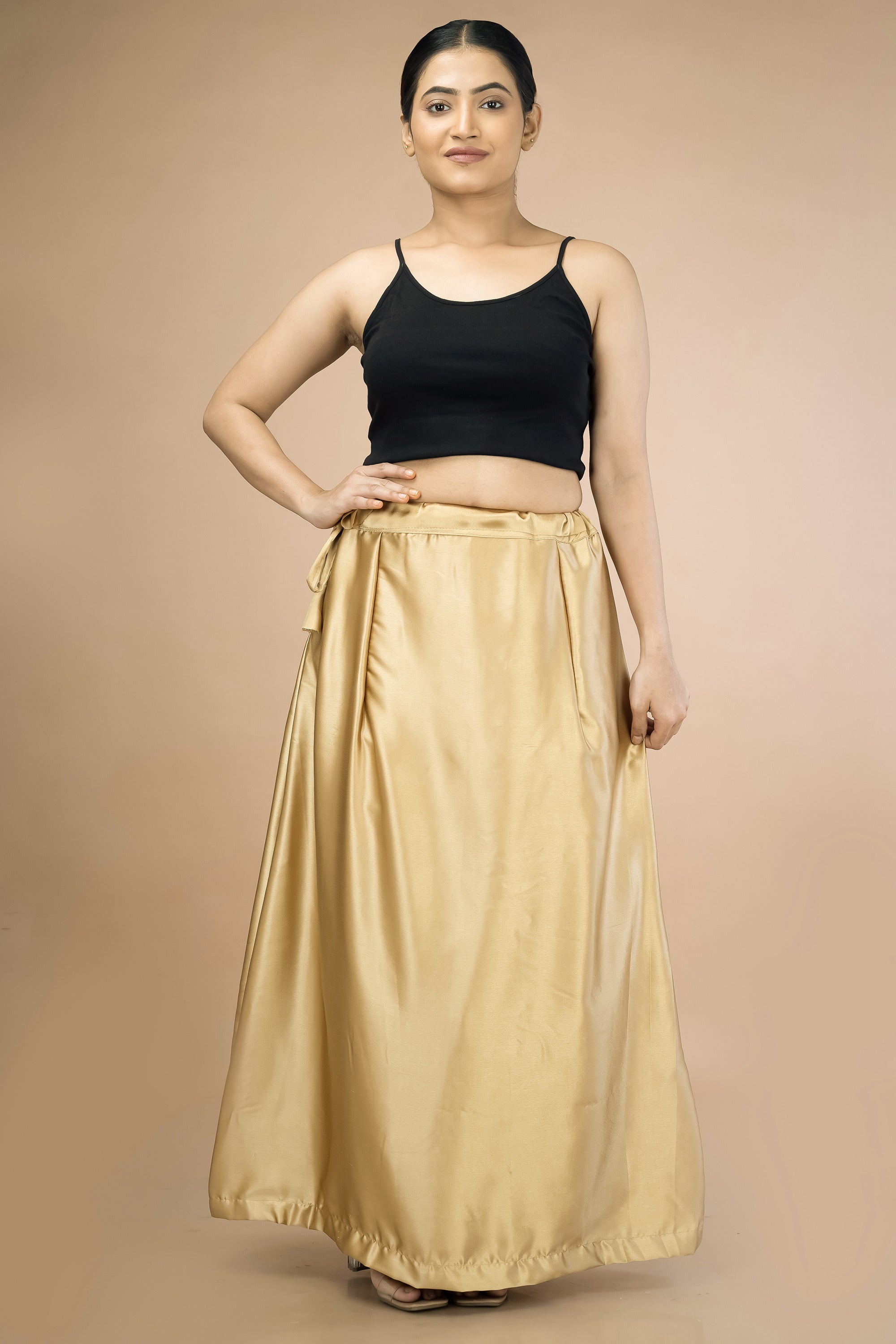 Gold Satin Petticoat - Sarla Creations