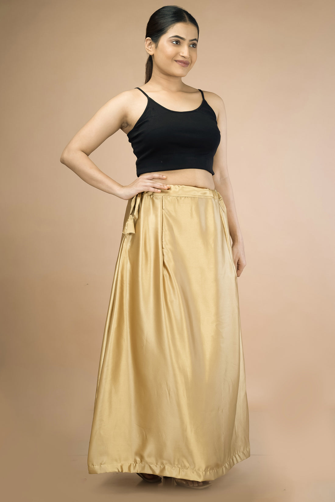 Gold Satin Petticoat - Sarla Creations