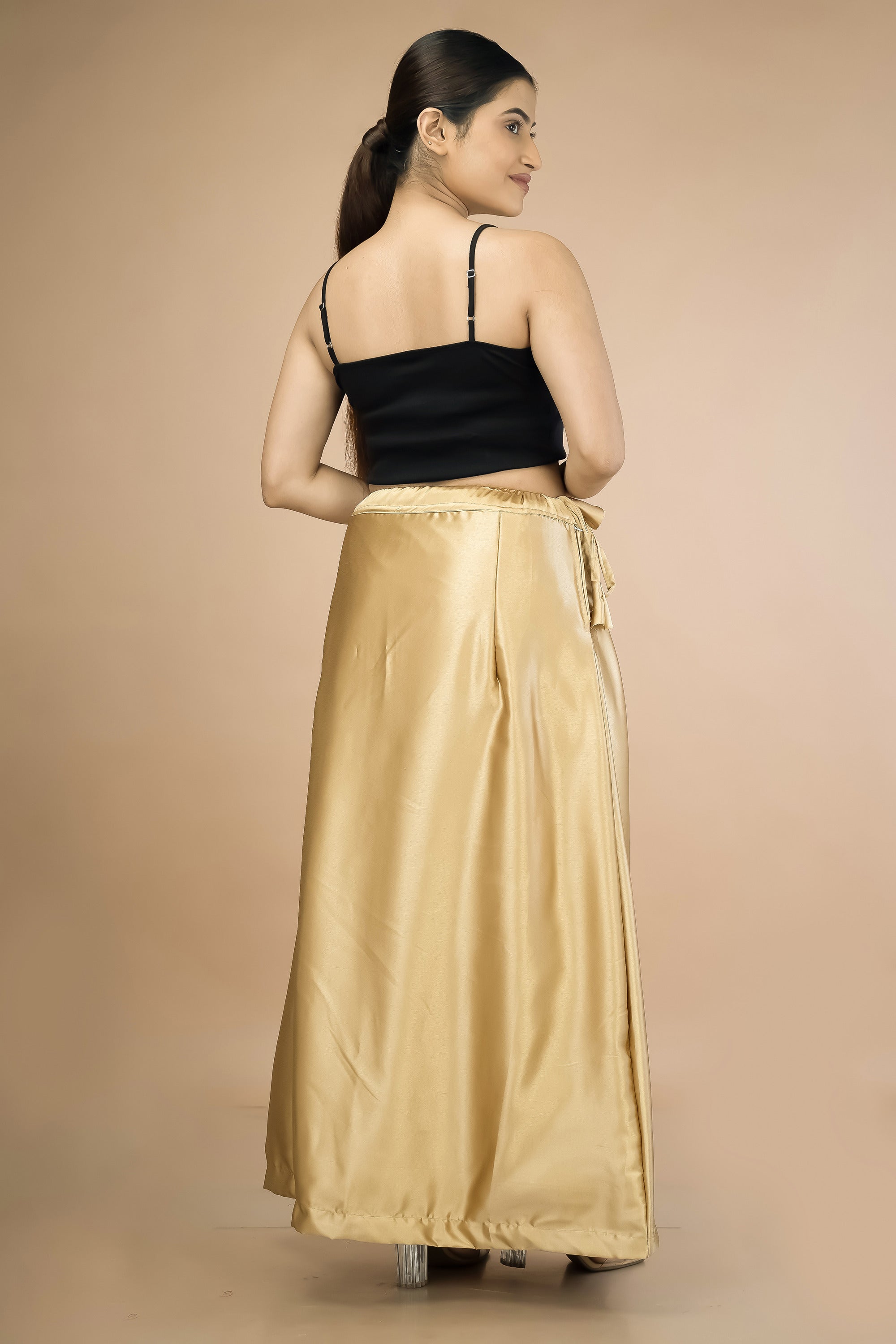 Gold Satin Petticoat - Sarla Creations
