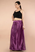 Purple Dark Satin Petticoat - Sarla Creations