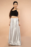 Grey Light Satin Petticoat - Sarla Creations