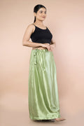 Green Pistahio Satin Petticoat - Sarla Creations