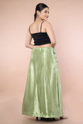 Green Pistahio Satin Petticoat - Sarla Creations