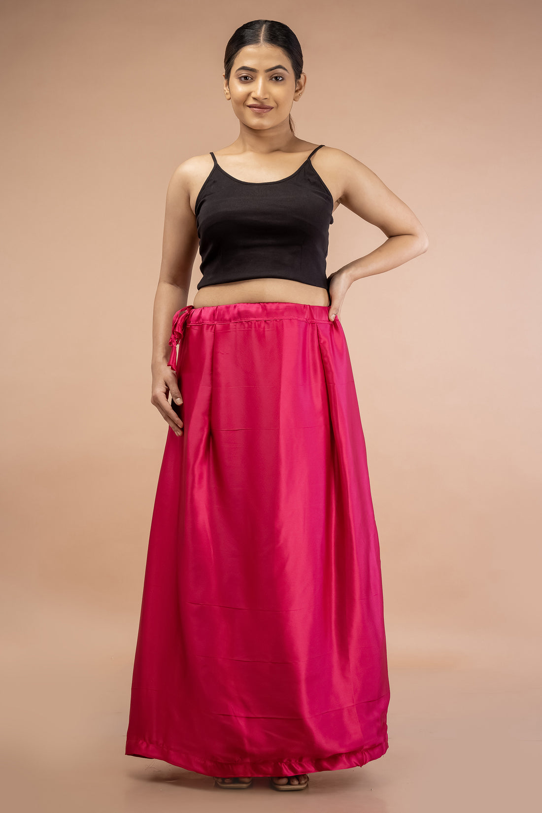 Pink Rani Satin Petticoat - Sarla Creations