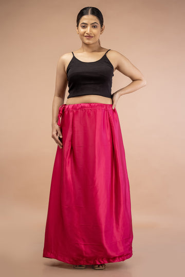 Pink Rani Satin Petticoat - Sarla Creations