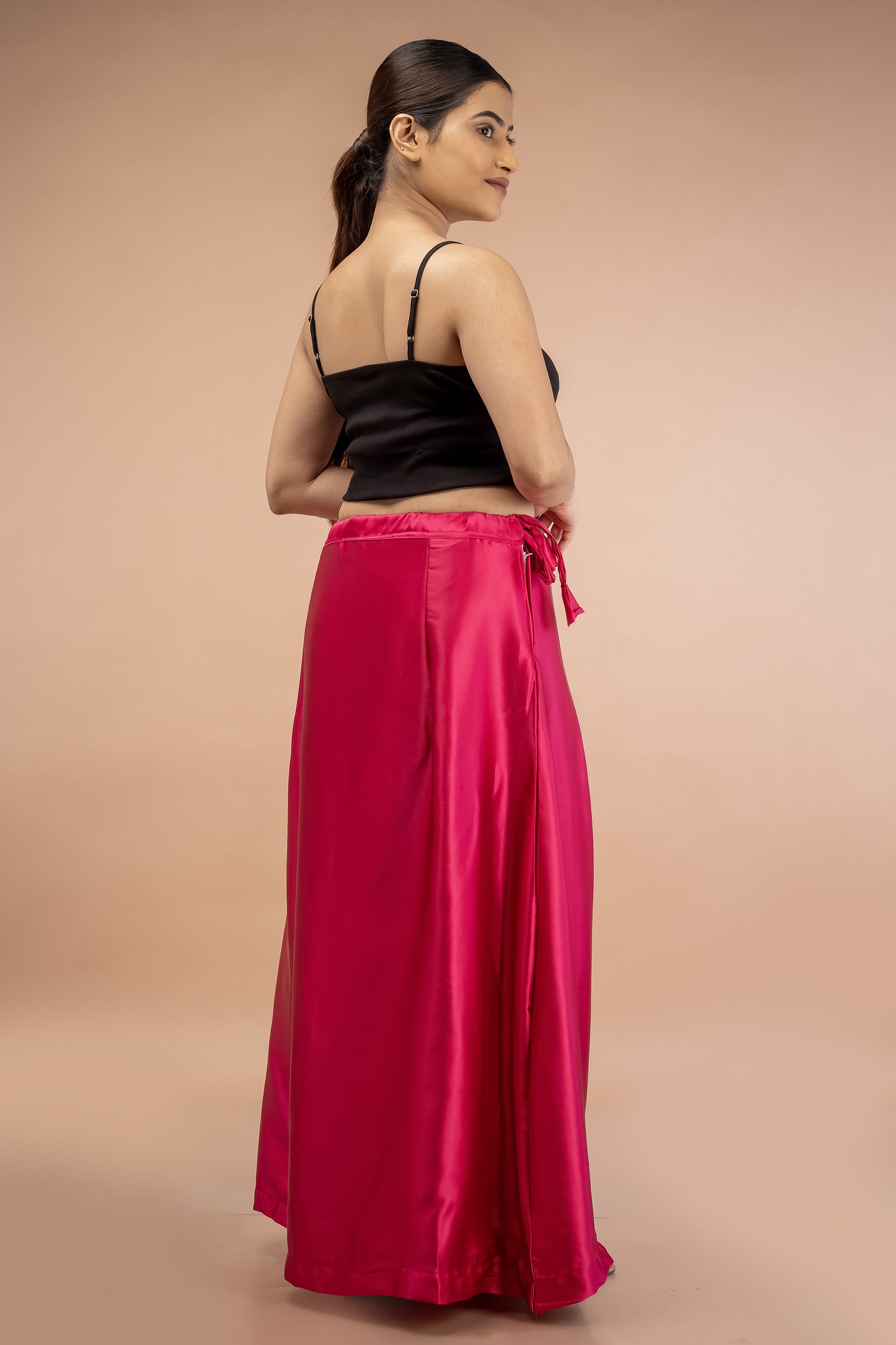 Pink Rani Satin Petticoat - Sarla Creations