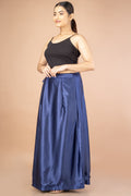 Blue Navy Satin Petticoat - Sarla Creations